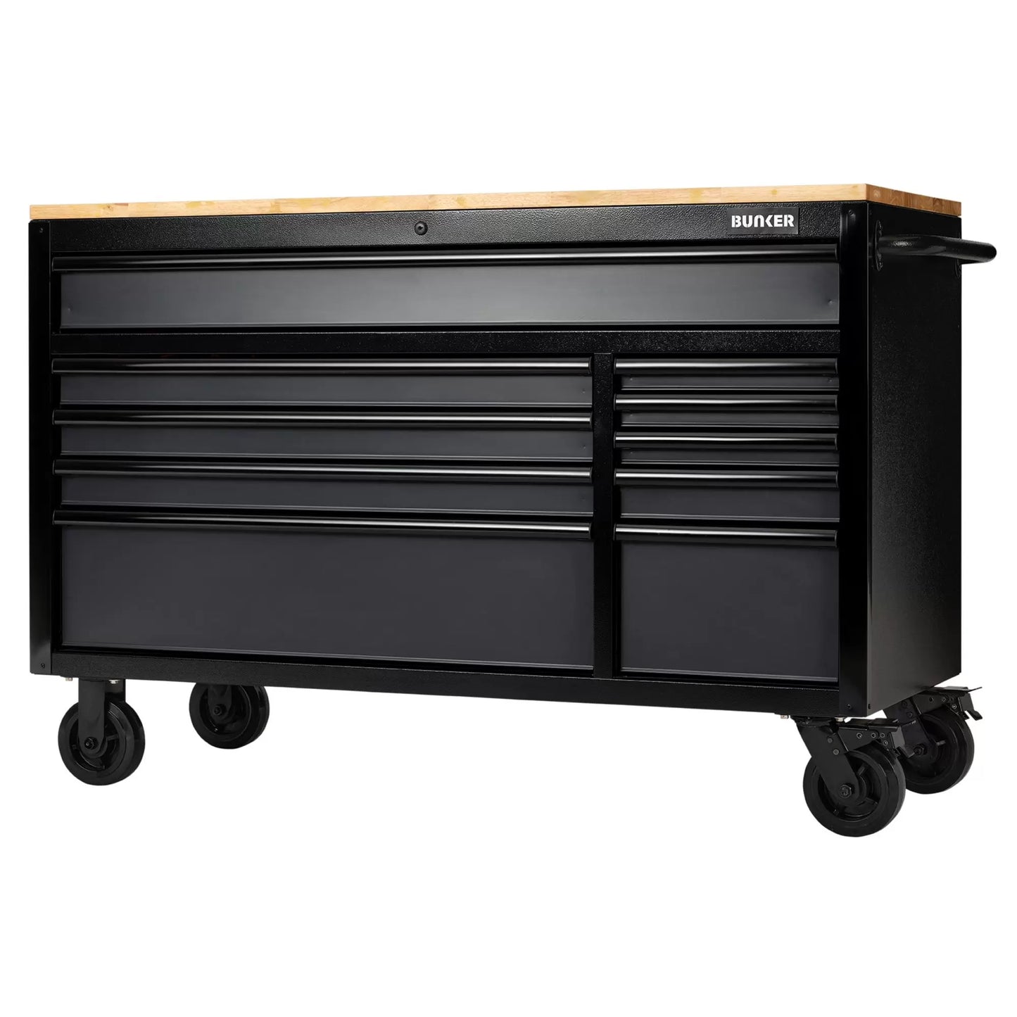 Draper Tools - 08227 - BUNKER® 10 Drawer Workbench Roller Tool Cabinet, 56", Grey