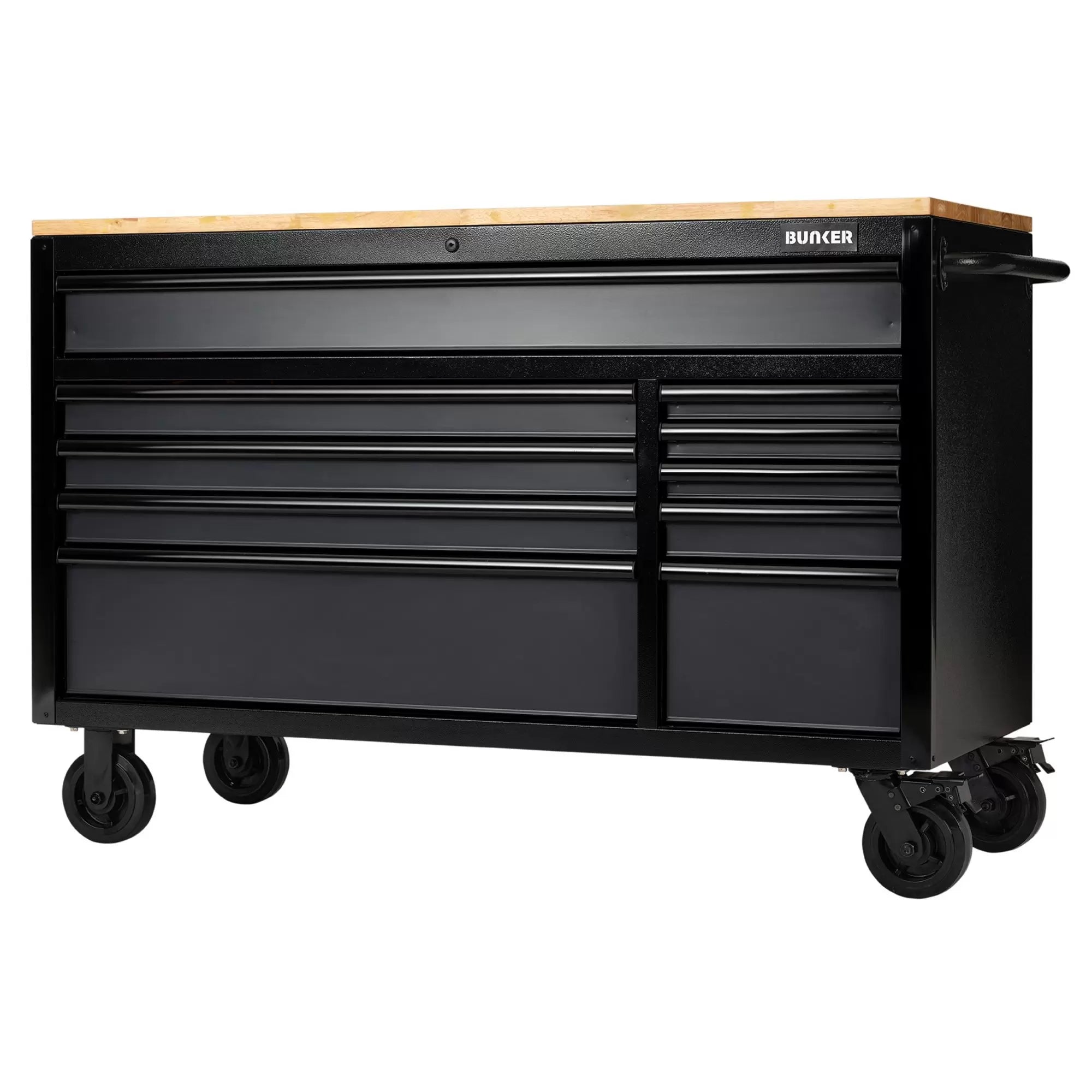 Draper Tools - 08227 - BUNKER® 10 Drawer Workbench Roller Tool Cabinet, 56", Grey