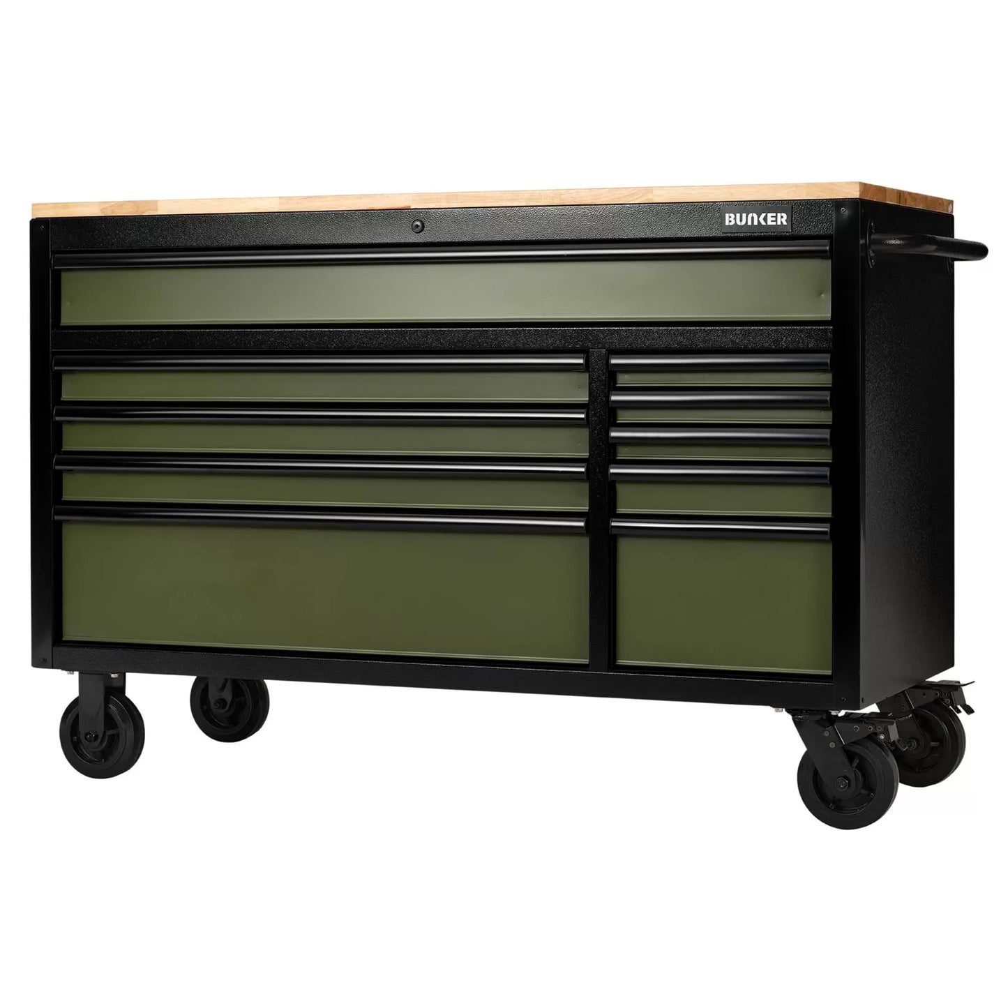 Draper Tools - 08236 - 56" 10 DRAWER TROLLEY GREEN
