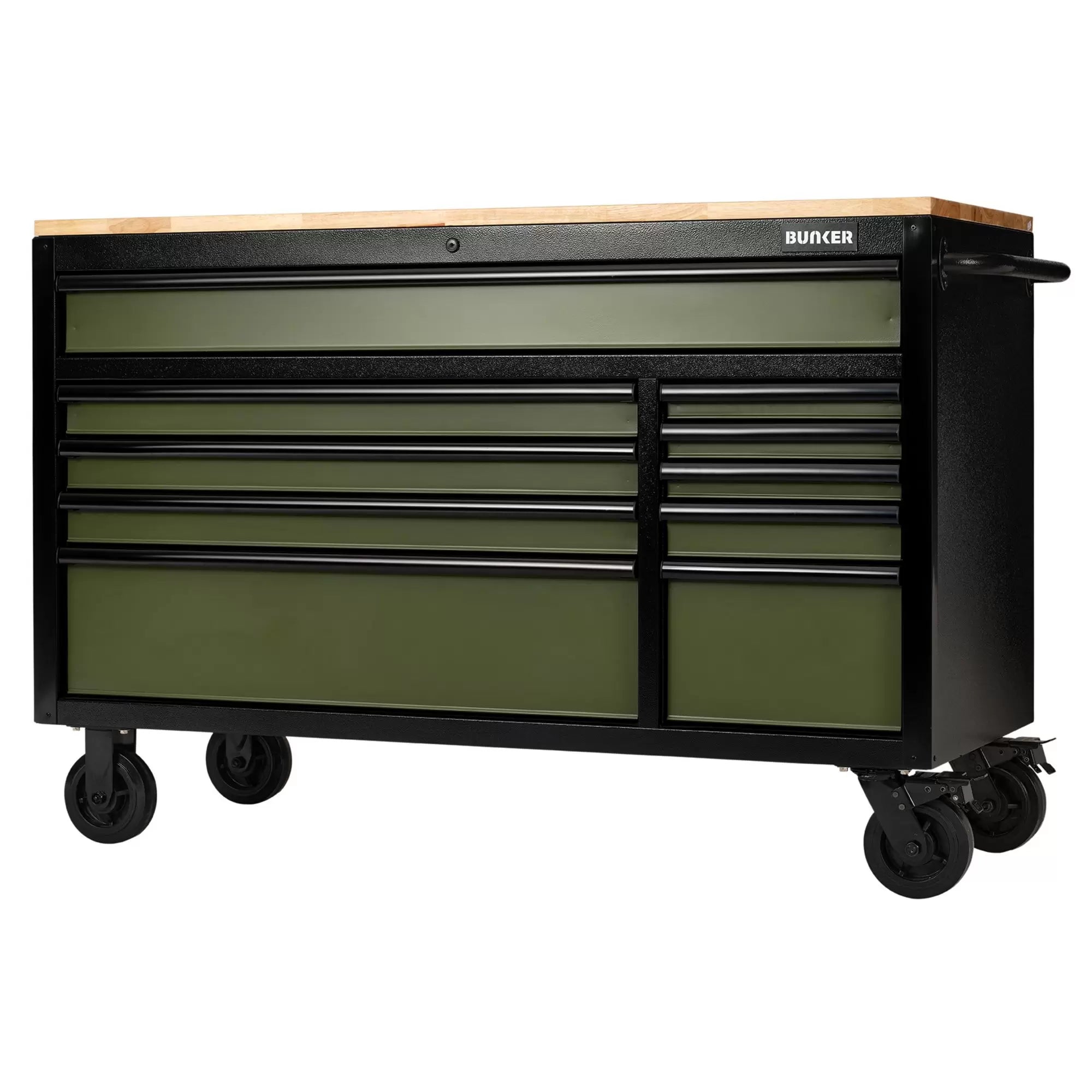 Draper Tools - 08236 - 56" 10 DRAWER TROLLEY GREEN