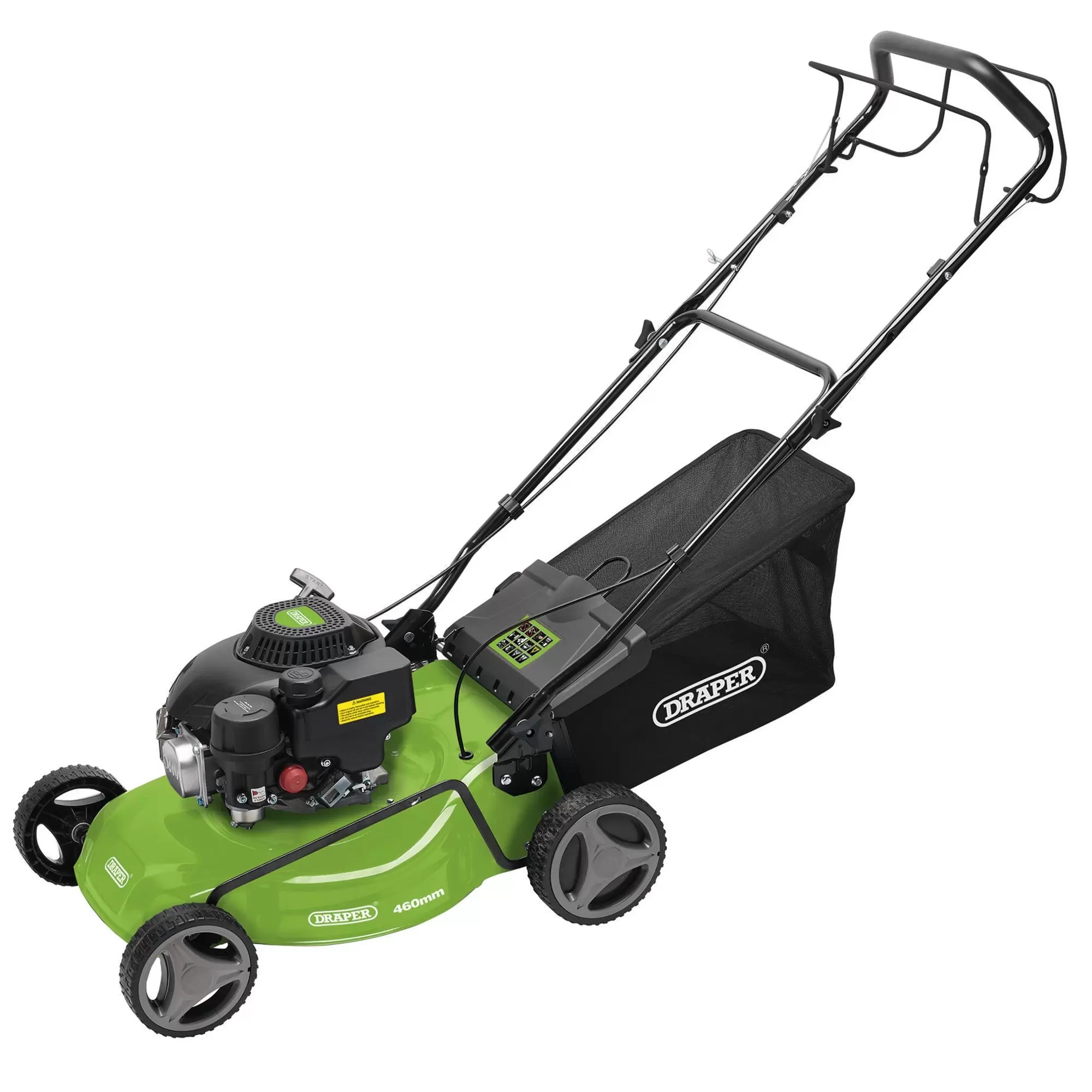 Draper Tools - 08672 - Self-Propelled Petrol Lawn Mower, 460mm, 150cc/3.6HP