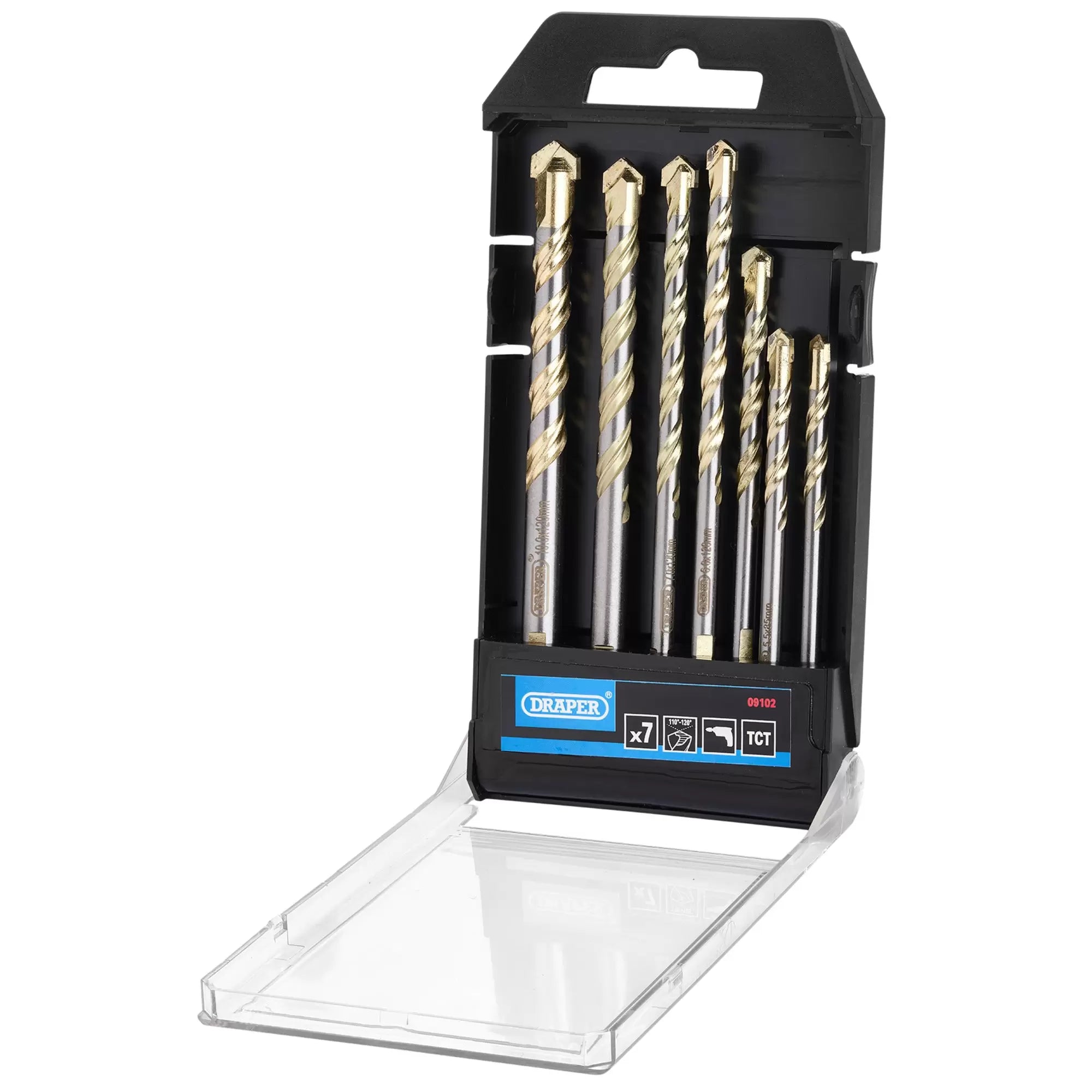 Draper Tools - 09102 - Multi Construction TCT Drill Bit Set (7 Piece)