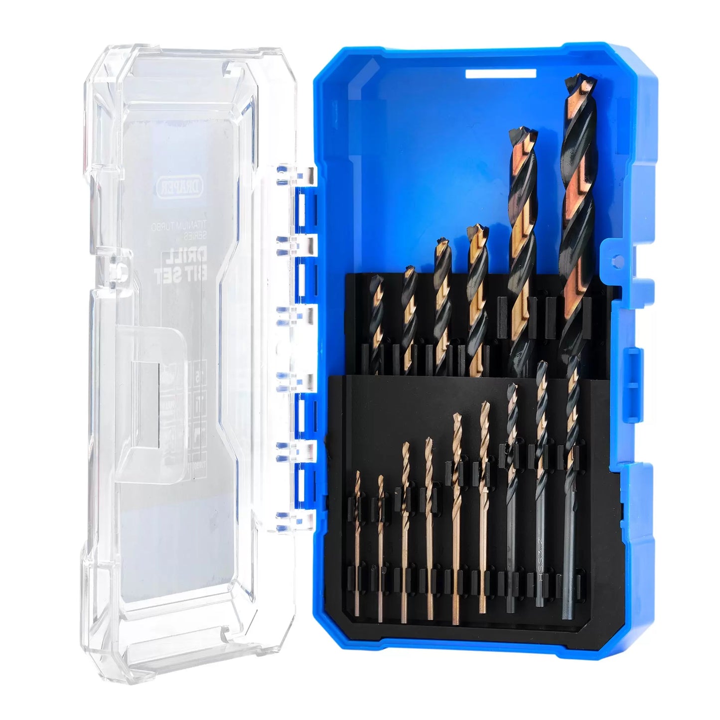 Draper Tools - 09103 - HSS Turbo Titanium Drill Bit Set (15 Piece)