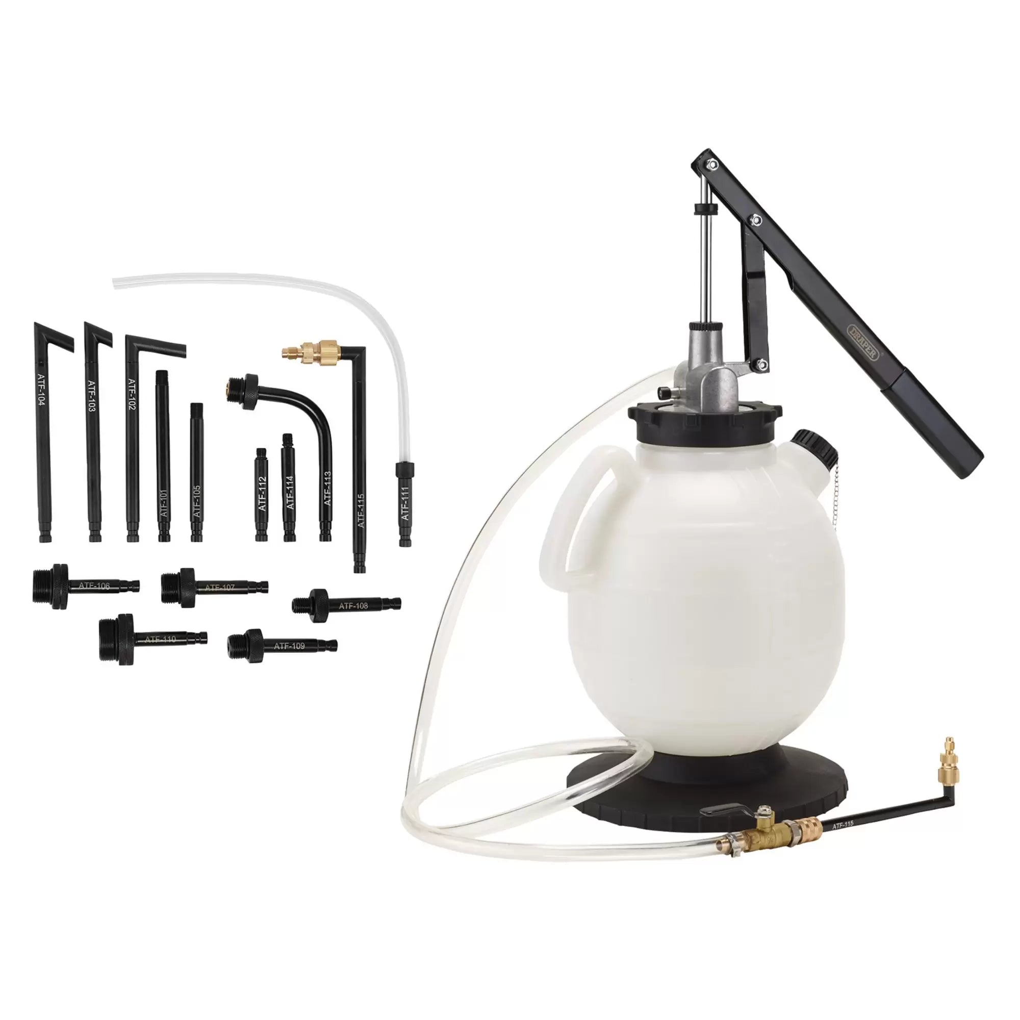 Draper Tools - 09441 - Transmission and Engine Oil Filling System, 7.5L (16 Piece)