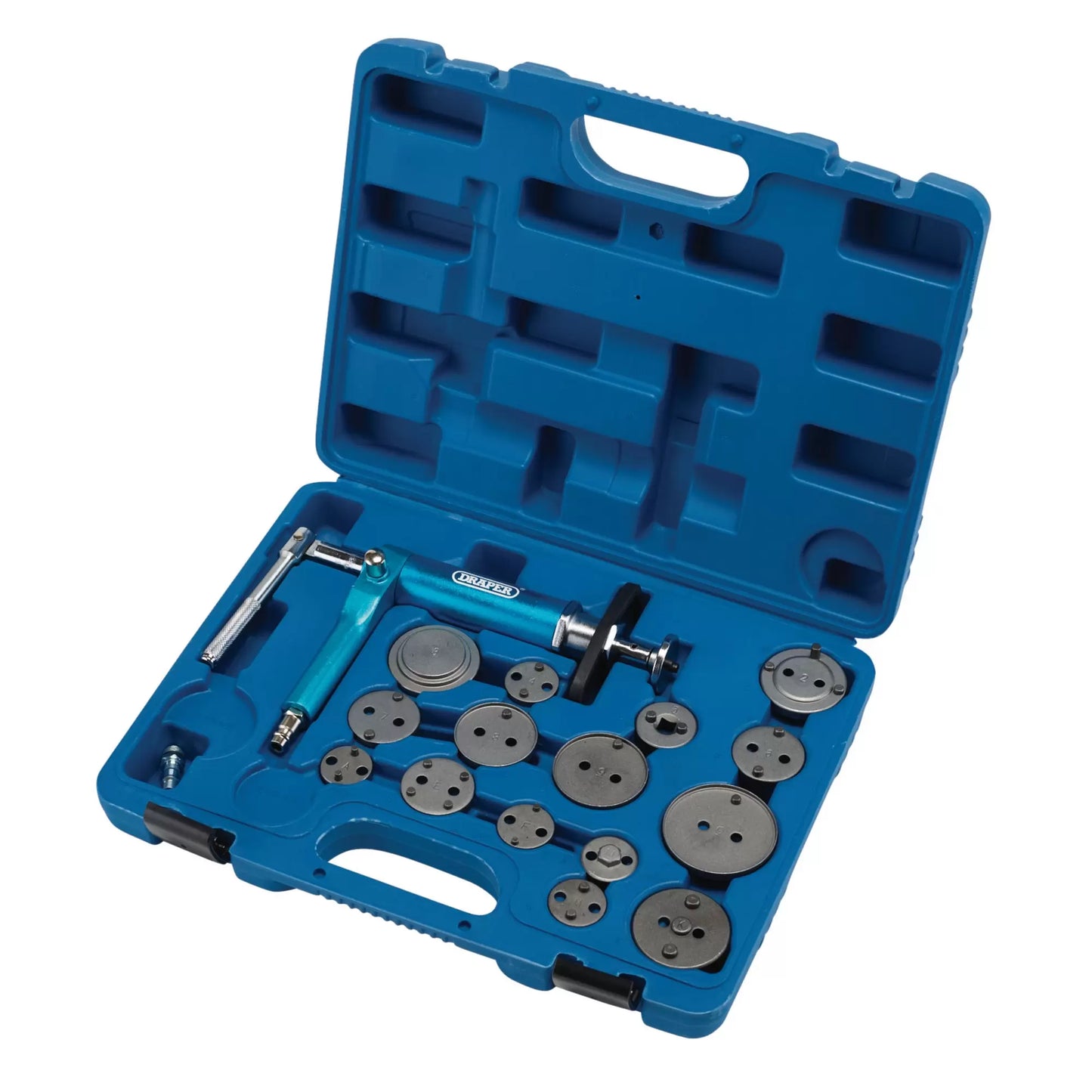 Draper Tools - 09443 - Pneumatic Brake Caliper Wind-Back Tool Kit (16 Piece)
