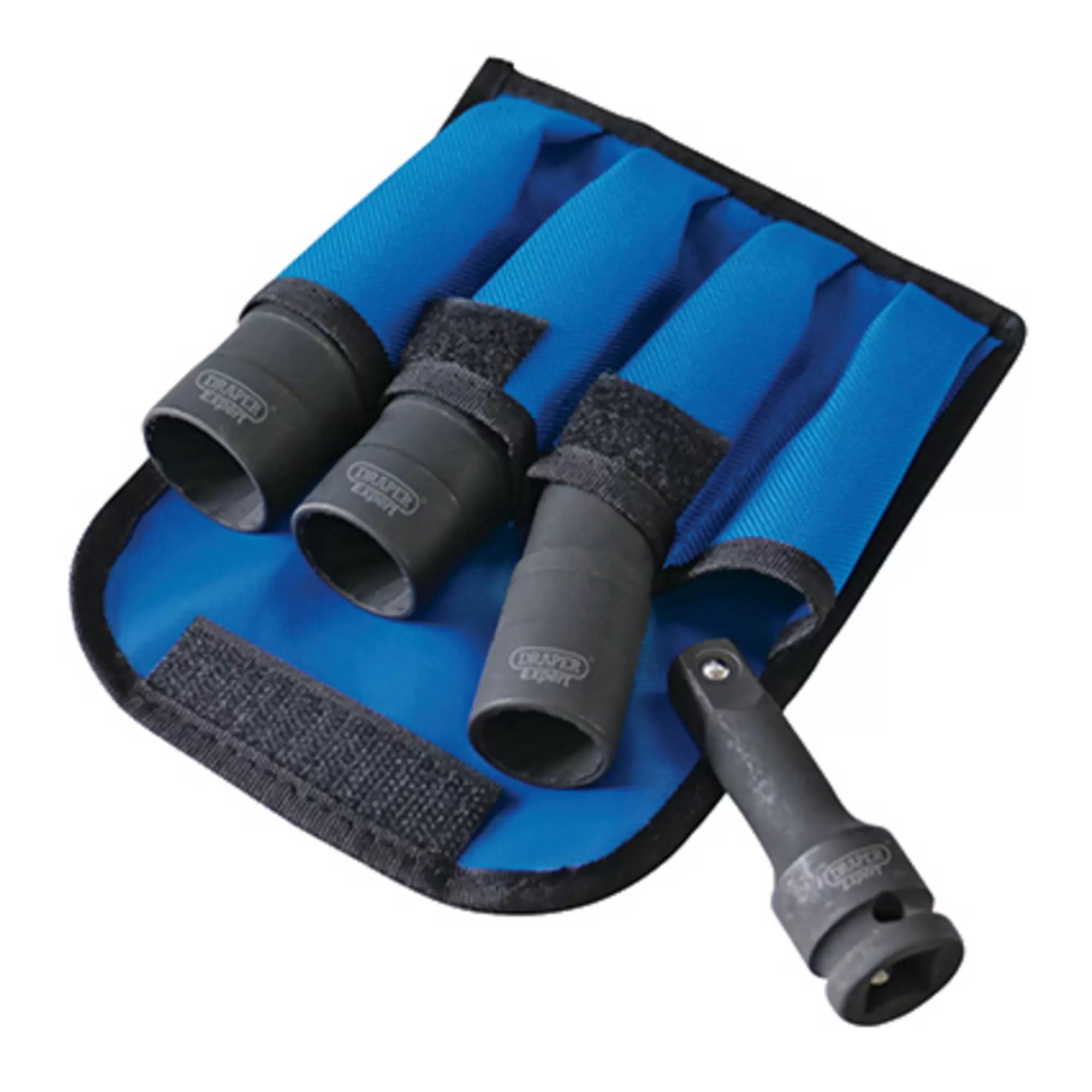 Draper Tools - 09539 - Draper Expert Wheel Nut Double Impact Socket Kit, 1/2" Sq. Dr. (4 Piece)