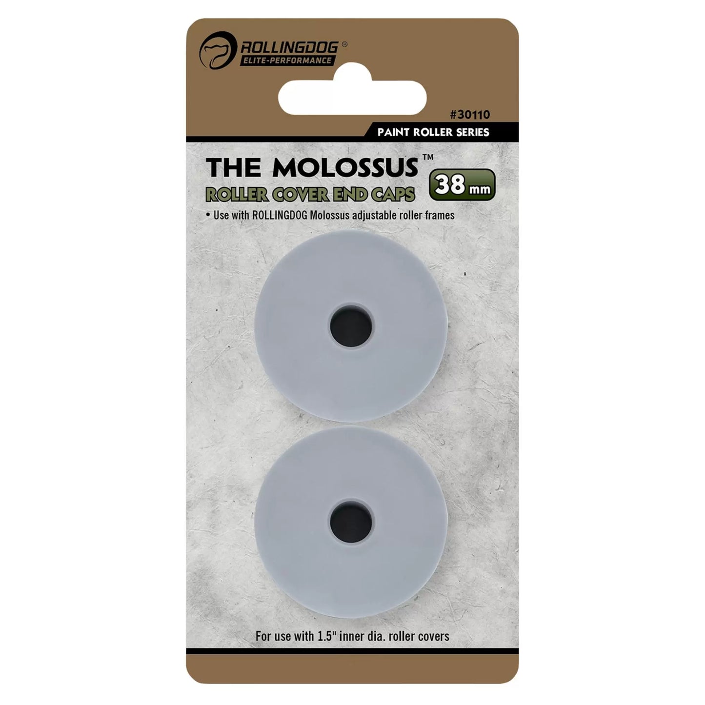 Rollingdog - 09676 - ROLLINGDOG THE MOLOSSUS™ Roller Cover End Caps, 12-18" (Pack of 2)