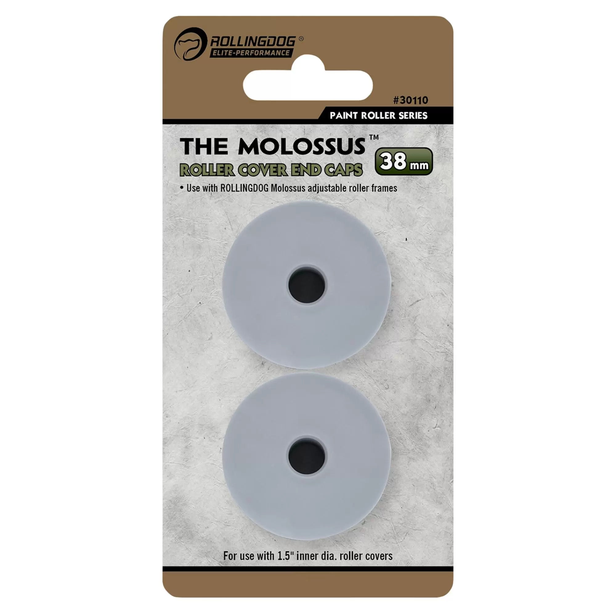 Rollingdog - 09676 - ROLLINGDOG THE MOLOSSUS™ Roller Cover End Caps, 12-18" (Pack of 2)