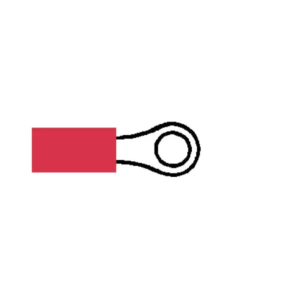 Durite 2-001-01 - Terminal Red 3.70mm Ring Pk100
