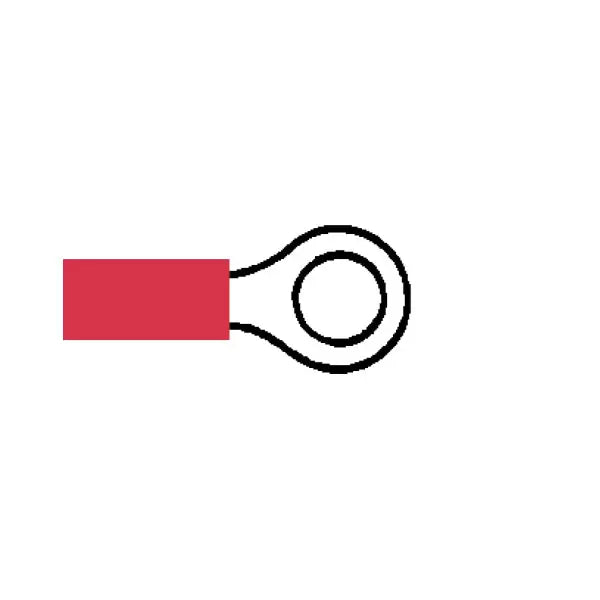Durite 0-001-02 - Terminal Red 5.30mm Ring Pk50