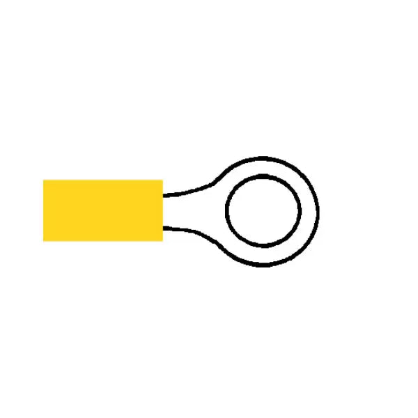 Durite 0-001-12 - Terminal Yellow 8.40mm Ring Pk50