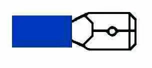 Durite 0-001-13 - Terminal Blue 6.30mm Blade Pk50