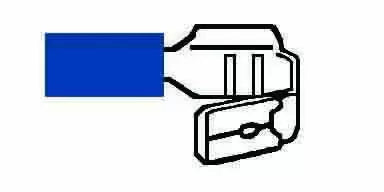 Durite 2-001-15 - Terminal Blue 6.30mm Piggy-Back Pk100