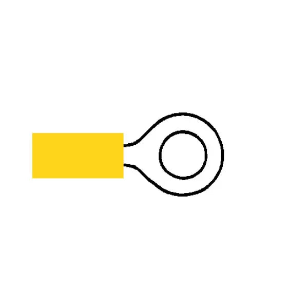 Durite 3-001-22 - Terminal Yellow 6.40mm Ring Pk1000