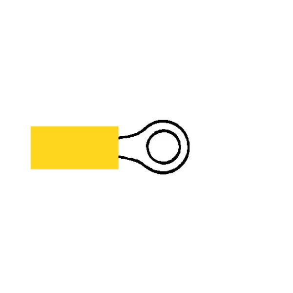 Durite 2-001-23 - Terminal Yellow 5.30mm Ring Pk100