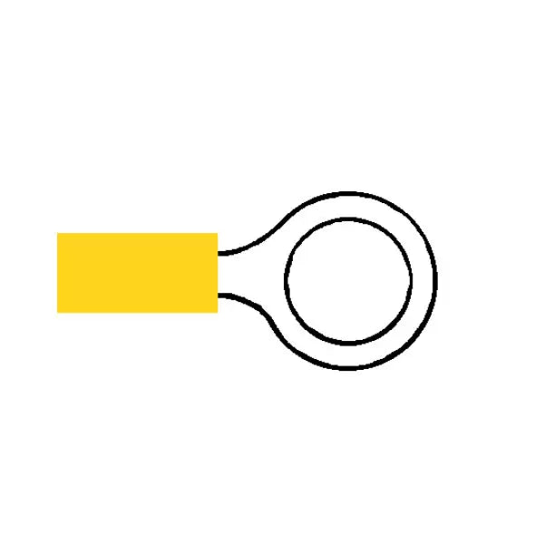 Durite 0-001-25 - Terminal Yellow 10.50mm Ring Pk50