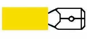 Durite 2-001-28 - Terminal Yellow 6.30mm Blade Pk100