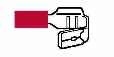Durite 0-001-33 - Terminal Red 6.30mm Piggy-Back PK50