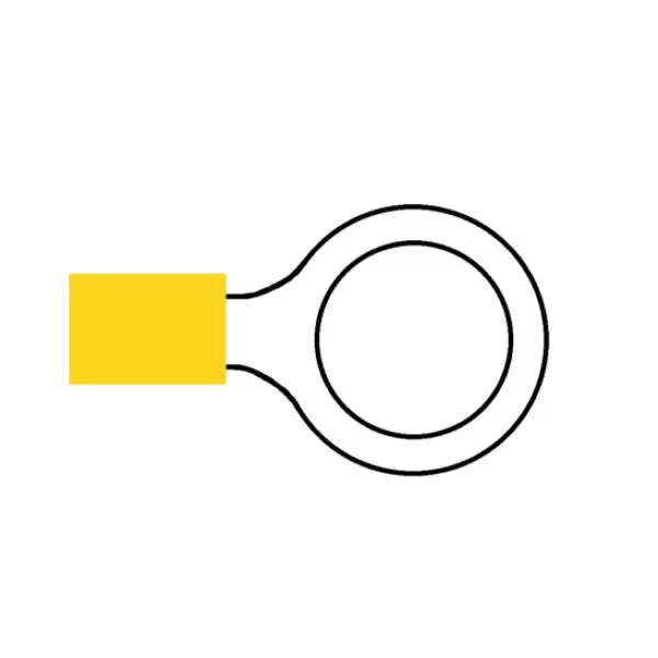 Durite 0-001-39 - Terminal Yellow 13.00mm Ring Pk50