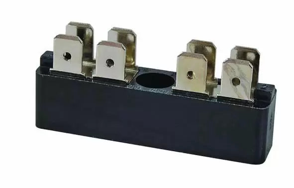 Durite 0-005-52 - Bus Bar 2 x 4 way 6.3mm Blade Terminal 25 amp Bg1