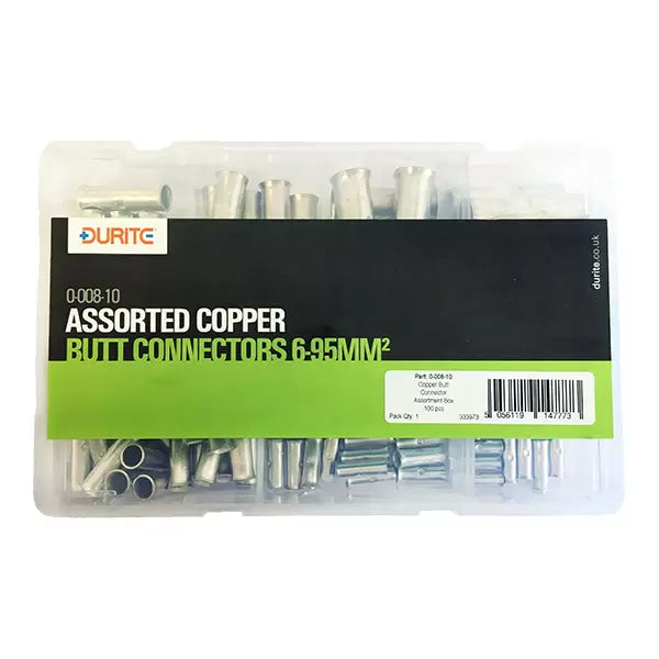 Durite 0-008-10 - Copper Butt Connector Asst Kit Bx1
