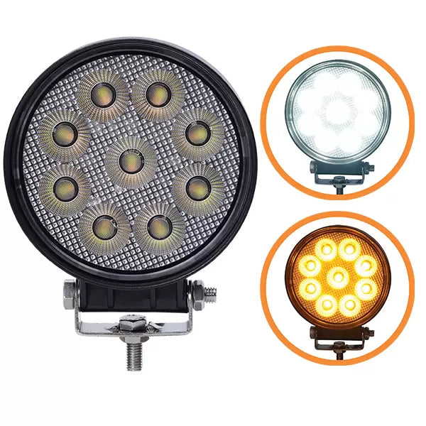 Durite 0-420-59 - Work Lamp Flood Round 45W LED R65 Amber Warning Light 9-36V Bx1