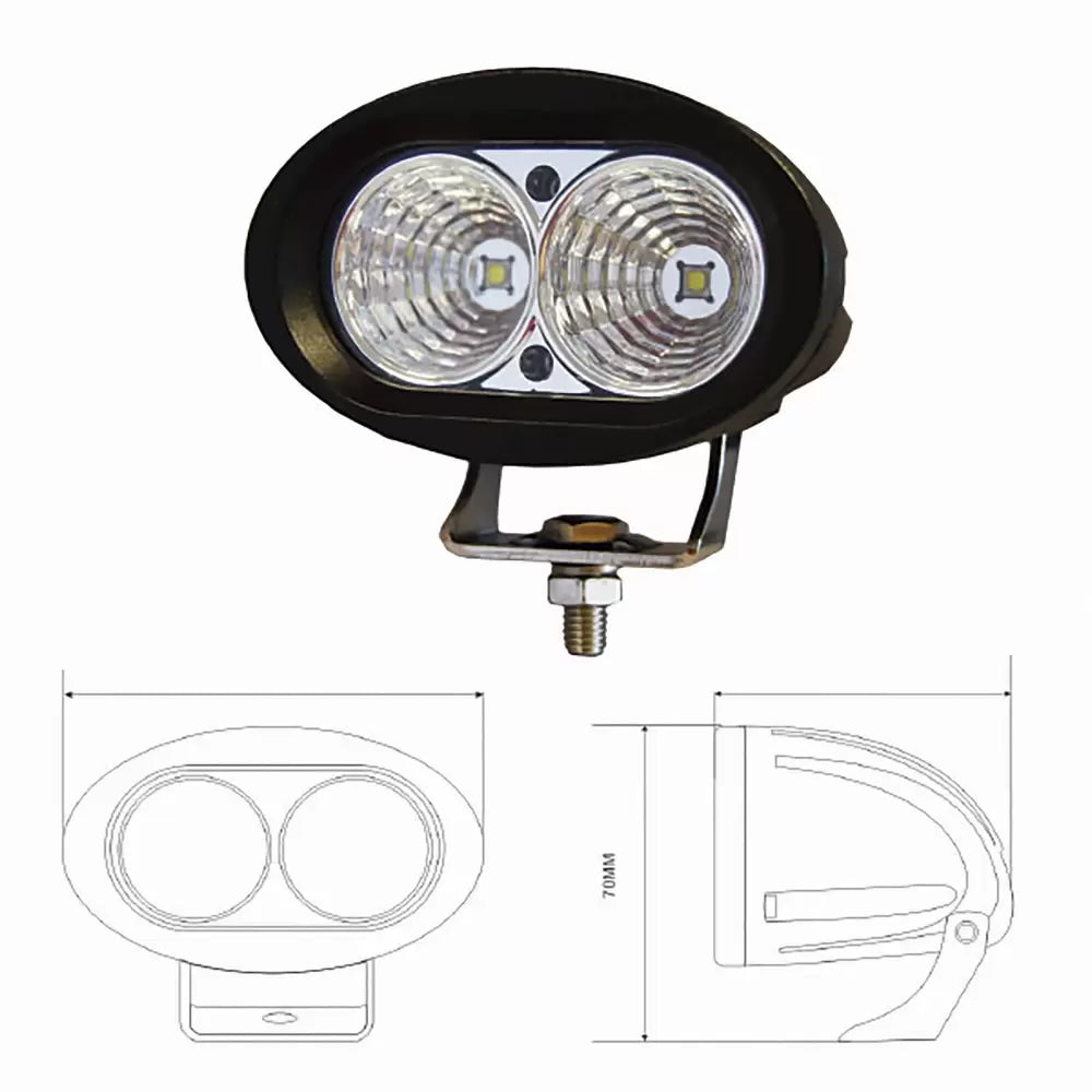 Durite 0-420-61 - Work Lamp Flood 2 LED 12/24/48 volt Bx1