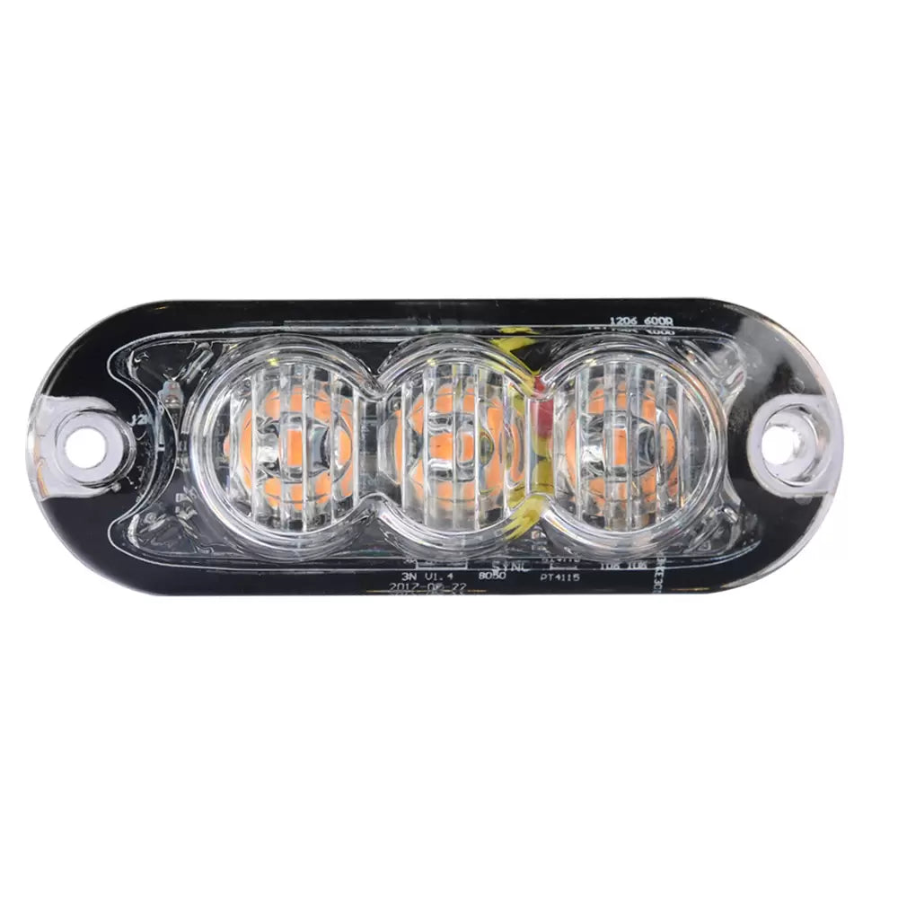 Durite 0-441-63 - R65 R10 LED Warning Light 3 LED's Amber 12/24volt IP69K Bx1