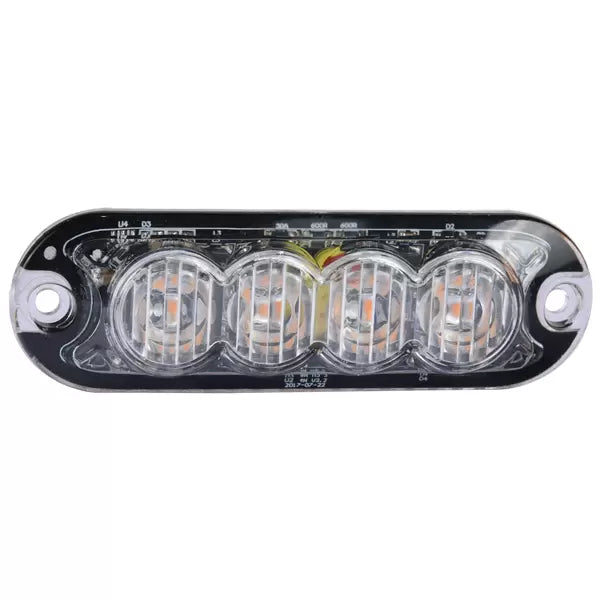 Durite 0-441-64 - R65 R10 LED Warning Light 4 LED's Amber 12/24volt IP69K Bx1