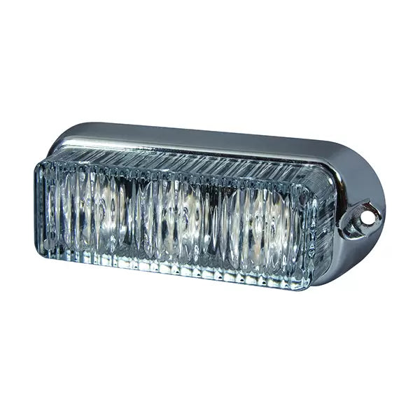 Durite 0-442-07 - High Intensity LED Warning Light 3 White 12/24volt Bx1