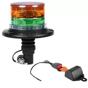 Durite 0-445-56 - Dual Colour Beacon Amber Green 12/24V Flx DIN Brckt w/ S-Belt Bx1