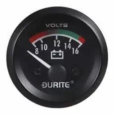 Durite 0-523-22 - Voltmeter Illuminated 52mm 12 volt Bx1