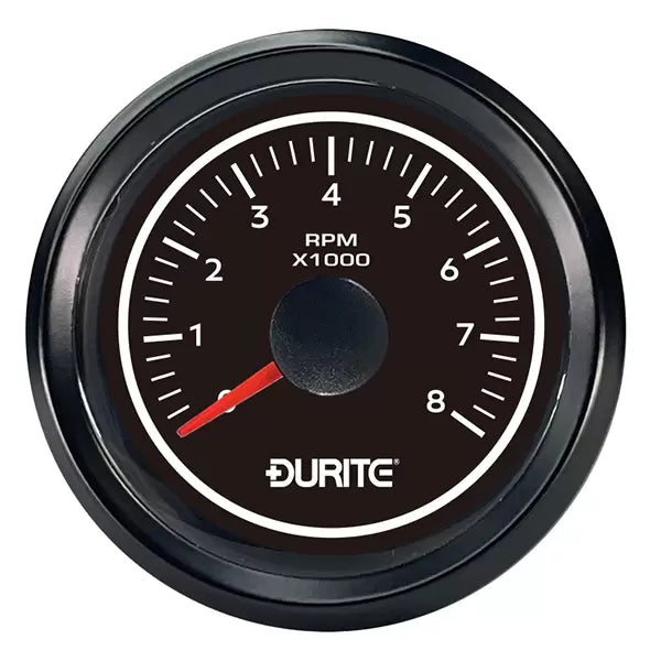 Durite 0-525-40 - Tachometer Marine LED Illuminated 0-8000rpm 52mm 12/24 volt Bx1