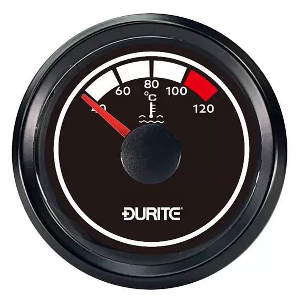 Durite 0-525-43 - Water Temp Marine with Sender LED illuminated 52mm 12/24 volt Bx1