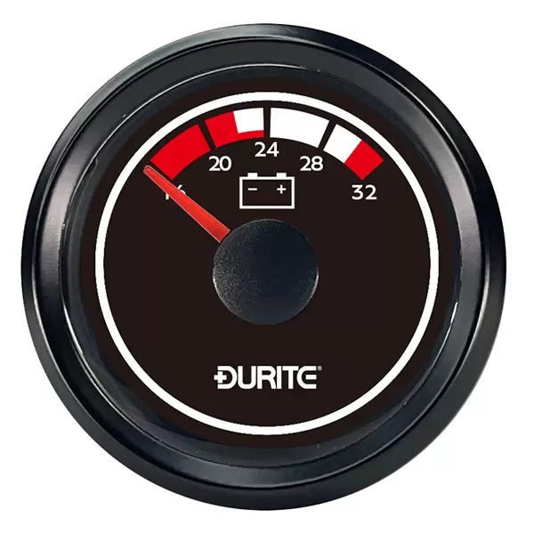 Durite 0-525-62 - Voltmeter Marine LED Illuminated 52mm 24 volt Bx1