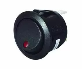 Durite 0-531-04 - Switch Rocker Round On/Off Green LED 12/24 volt bg1