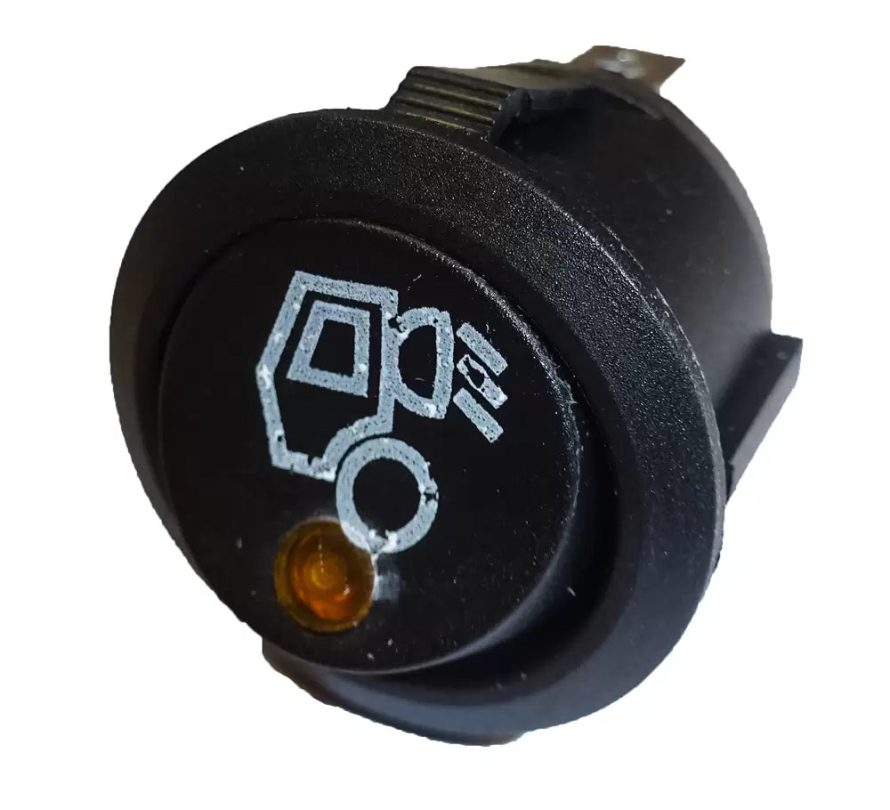 Durite 0-531-13 - Switch 5th Wheel Lamp Rocker Rnd On/Off Amber LED 12/24 volt bg1