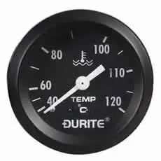 Durite 0-533-23 - Water Temperature Gauge 52mm Mechanical with 12' Capillary Bx1