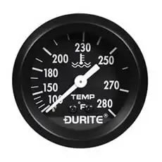 Durite 0-533-73 - Water Temperature Gauge Fahrenheit 52mm with 12' Capillary Bx1