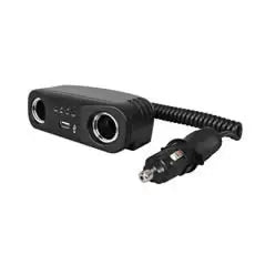 Durite 0-601-92 - Cigarette Lighter 12 volt 2 way Adaptor Socket + USB Bg1