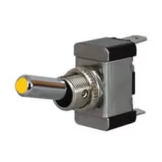 Durite 0-603-10 - Switch Flick On/Off Metal Dolly Amber LED 12/24 volt Bg1