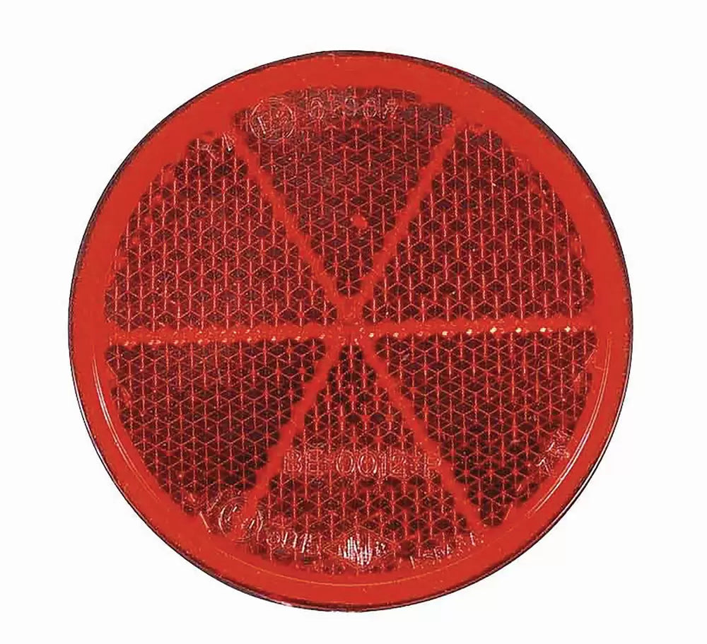 Durite 0-665-55 - Reflector Red 80mm Round Adhesive Bg10