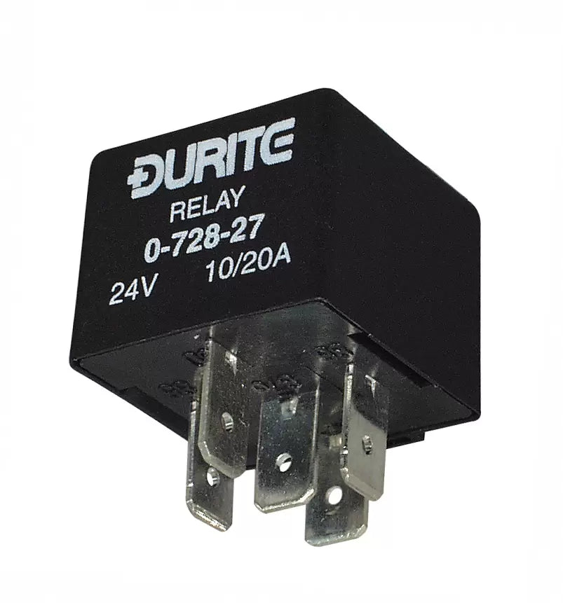 Durite 0-728-27 - Relay Mini Change Over Sealed 10/20 amp 24 volt + Resistor bg1