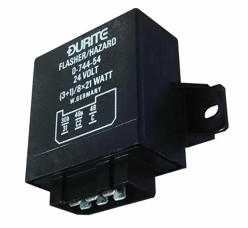 Durite 0-744-54 - Flasher/Hazard Unit 3+1/8 x 21 watt 24 volt bg1