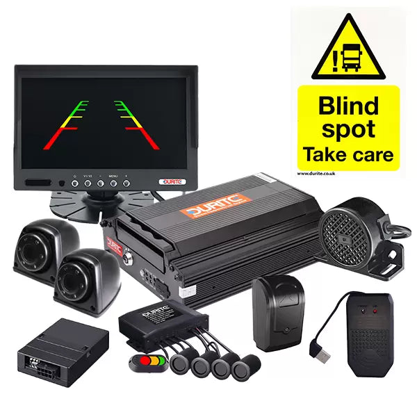 Durite 0-774-43A - 3 Cam DVR Blind Spot Kit Kit 1080P, 7" Monitor. No SSD Bx1