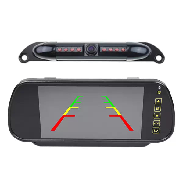 Durite 0-775-27A - 25cm number plate 720P camera, mirror monitor kit  Bx1