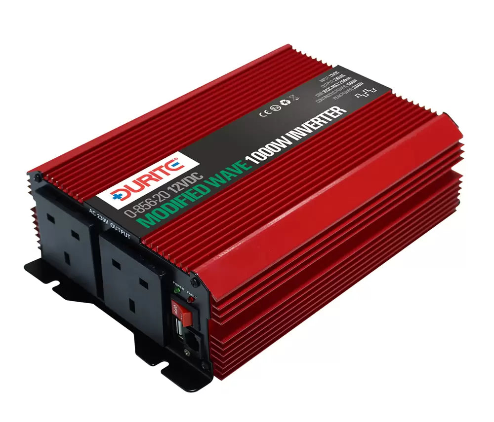 Durite 0-856-20 - Inverter Modified Wave 12 volts DC to 230 volts AC 1000 watt Bx1