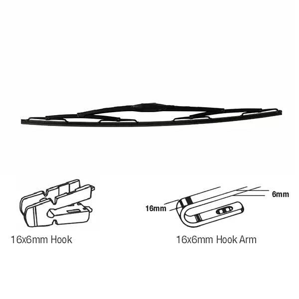 Durite 0-896-17 - CV Wiper Blade 40" 1000mm, Hook