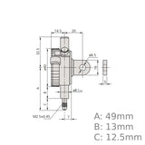 Mitutoyo 1013S-10 Lug Back Dial Indicator 0–1mm, 0.002mm Resolution