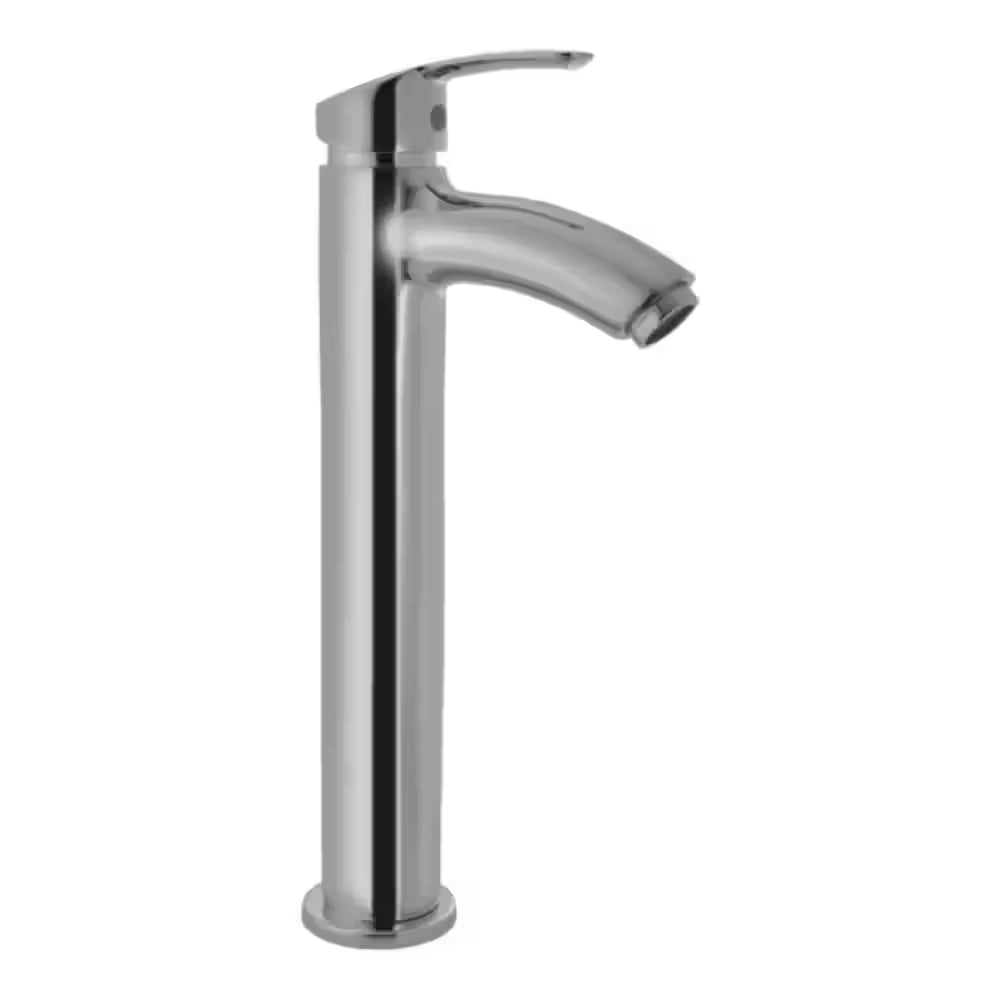 Essco Jaquar (COS-CHR-103005NB) 600 mm Long Braided Hoses & Single Lever High Neck Basin Mixer without Popup Waste - Chrome